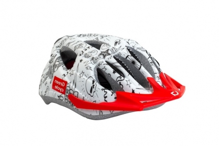 Шлем Green Cycle Fast Five детский 50-56(р) бело-черный