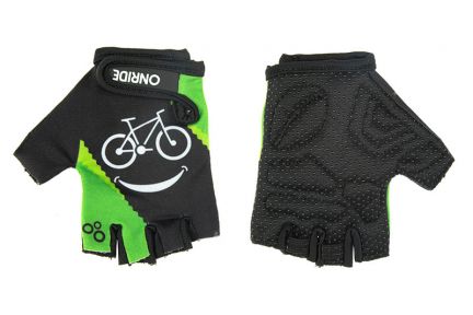 Перчатки Onride Gem Smile bike детские 7-8(р) черно-зеленые