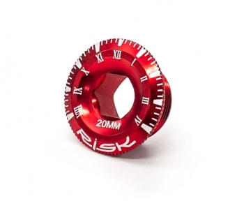 Запчасти Risk болт левого шатуна Shimano с интегрированной осью, алюминий, красный
