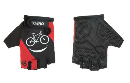 Перчатки Onride Gem Smile bike детские 7-8(р) черно-красные