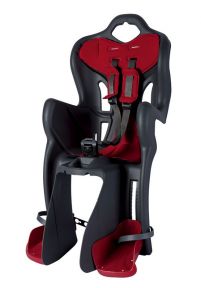 Сидение детское Bellelli B1 Standart MultiFix с длинной вилкой, серое с красной подкладкой