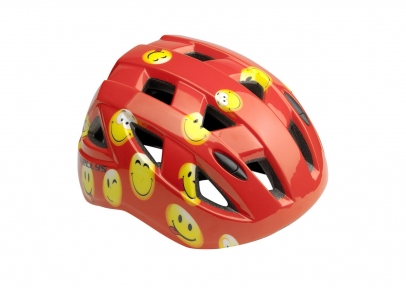 Шлем KLS Smarty 54-58(р) красный с смайлами