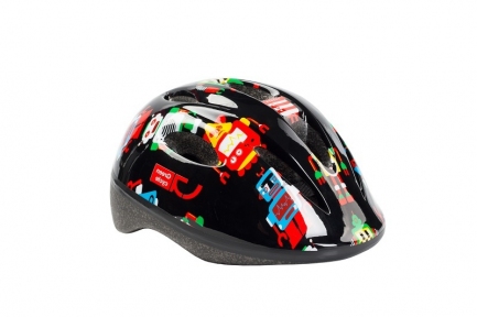 Шлем Green Cycle Robots детский 48-52(р) черный