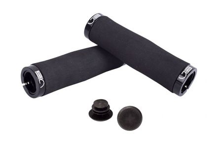 Грипсы Green Cycle GGR-413 черные, с замками, вспененная резина