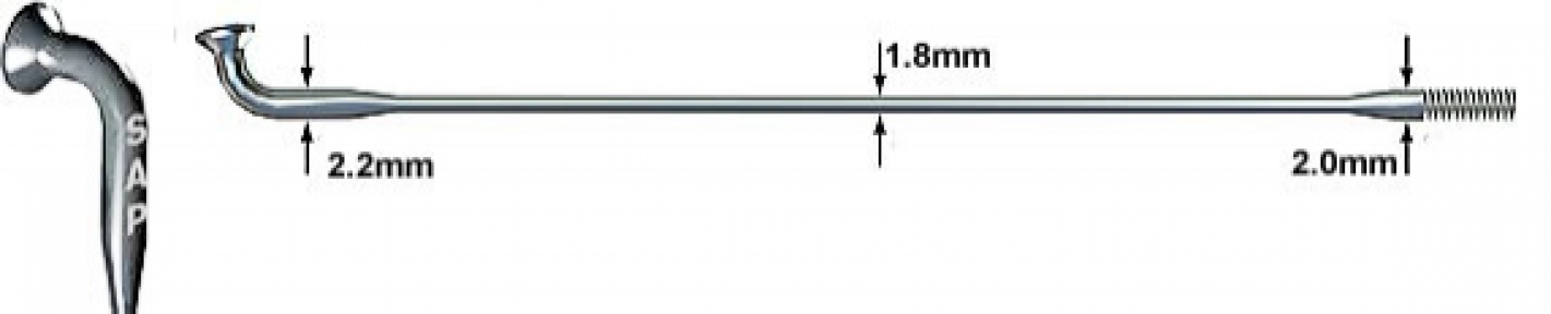 Спица Sapim Force 14G 260мм черная